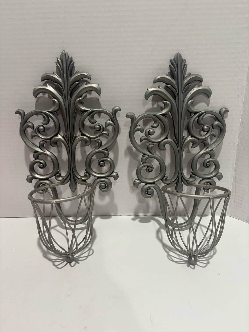Home Trends Set of 2, Wall Mount Sconce Candle Holders